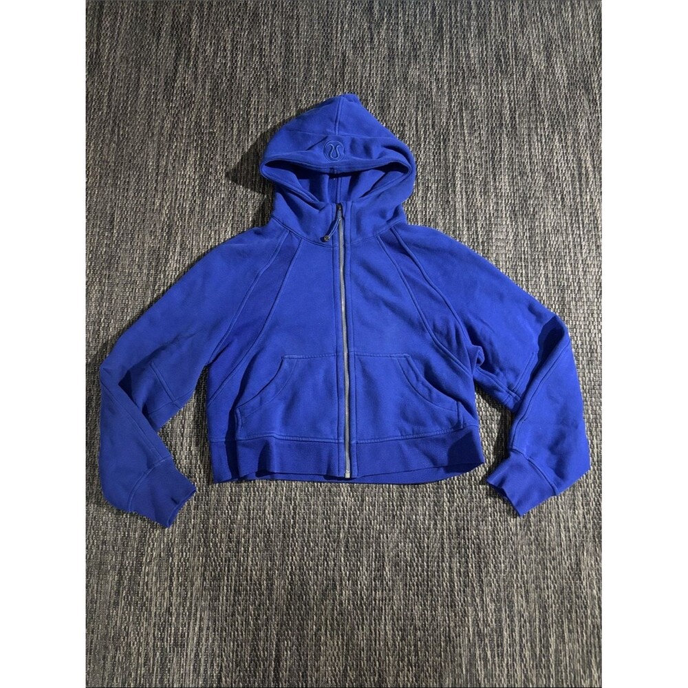 Lululemon Scuba Oversized Full Zip Riverside Blue Light Cotton Terry